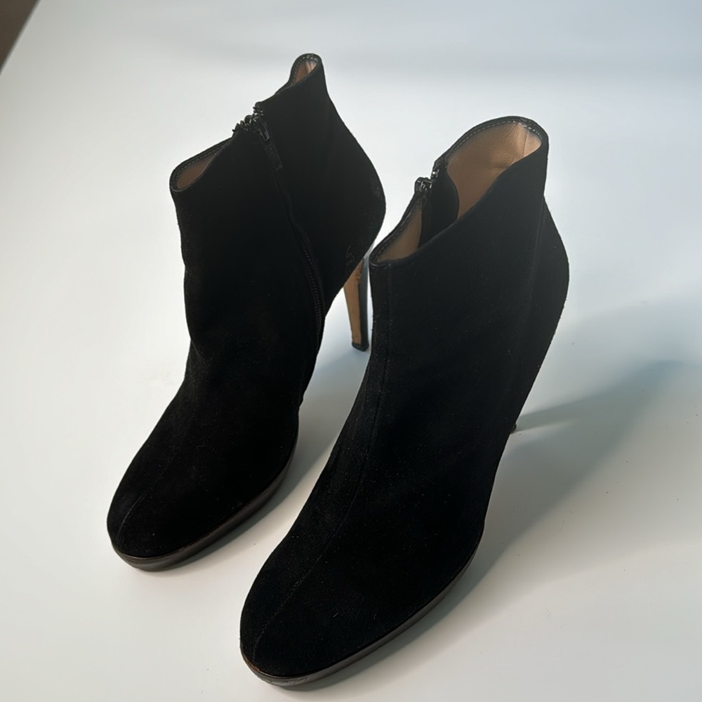 Black Suede Ankle Boots « Stivale » Shoe Boots, Luxury by Luca Luca, Size 10 - Picture 7 of 13